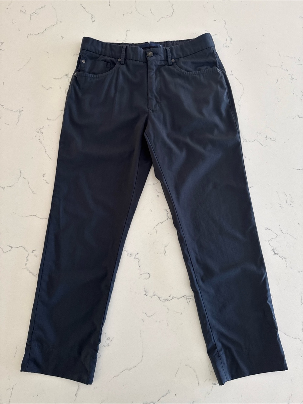 Incotex navy blue dress pants modern fit men’s size 32 soft stretch chino
